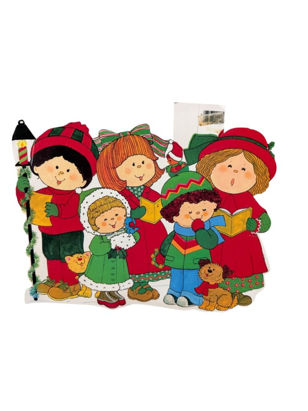 Vintage Eureka Double Sided Set of 2 Cut Outs Wall Decor Christmas Carolers - Picture 4 of 6